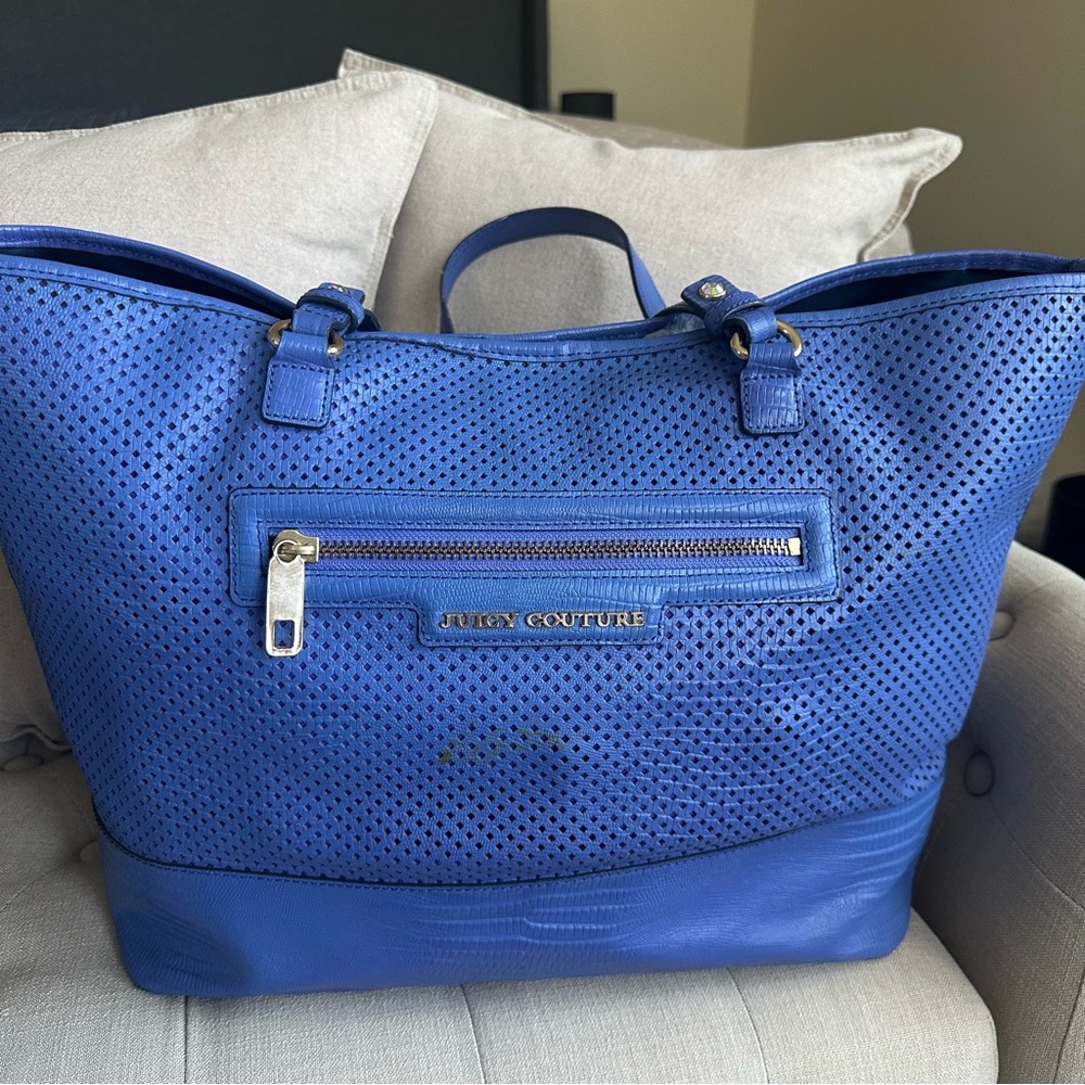 Juicy Couture Periwinkle Perforated Tote